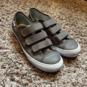 Men’s/Women’s Velcro Vans Walnut/True White Canvas